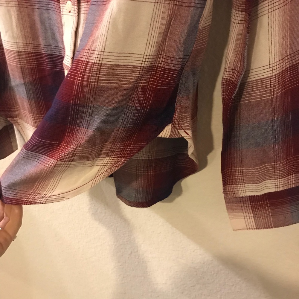 NWOT Boyfriend Plaid Shirt Size XS - Picture 4 of 7